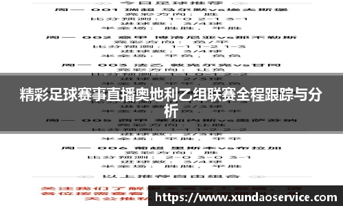精彩足球赛事直播奥地利乙组联赛全程跟踪与分析